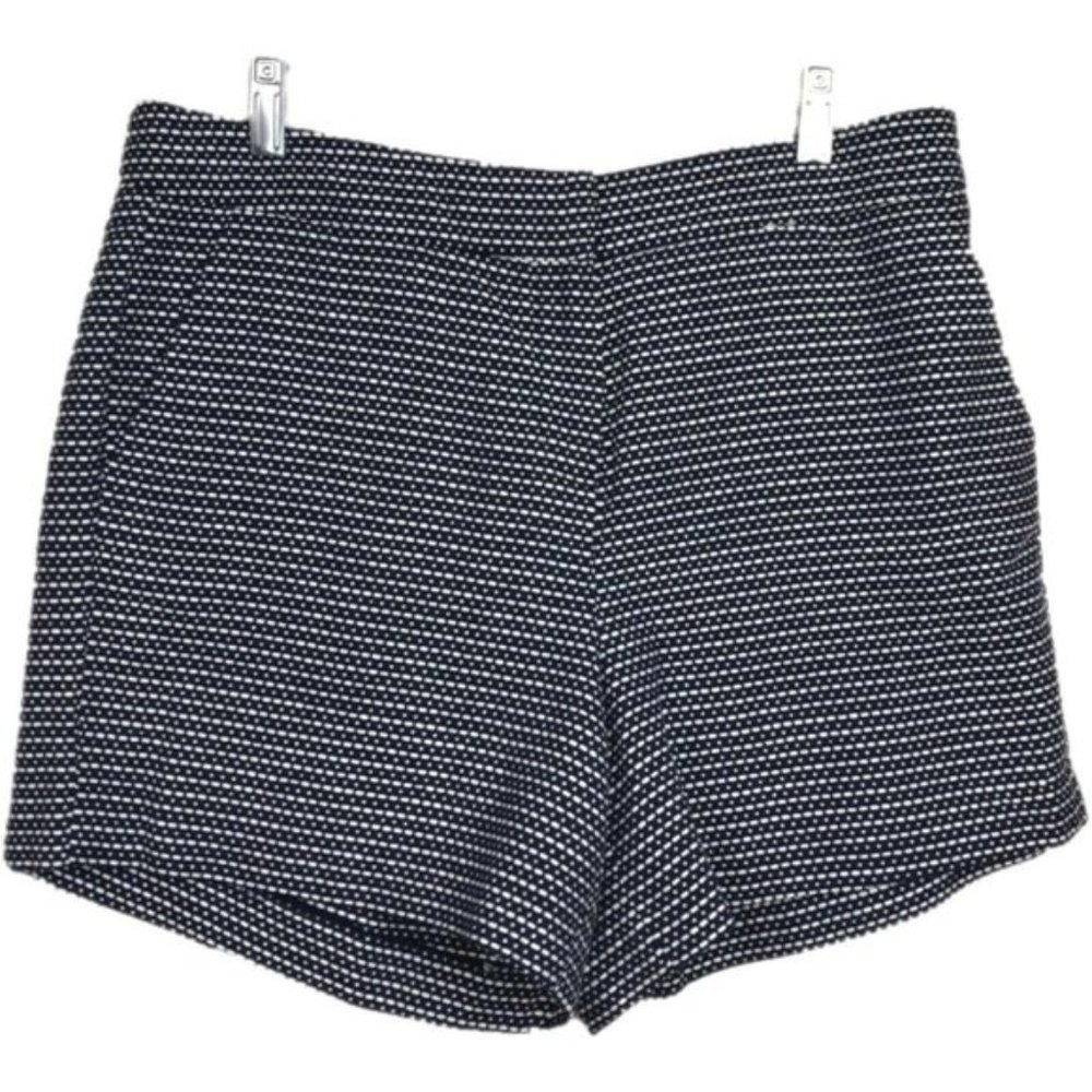 Sandro Dress Shorts 10 Chino‎ Printed Cotton Black White Pockets Womens